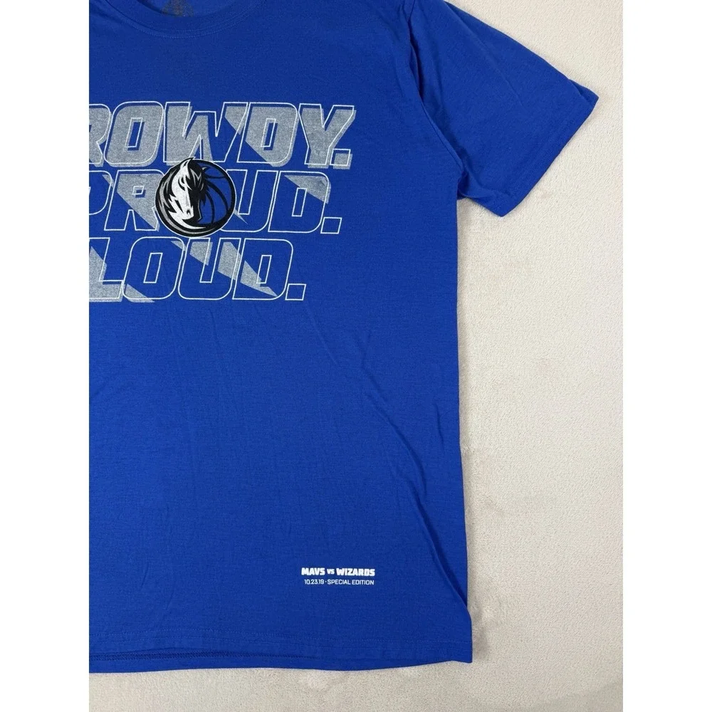 Dallas Mavericks Rowdy Proud Loud Special Edition T Shirt Men's XL Blue NBA